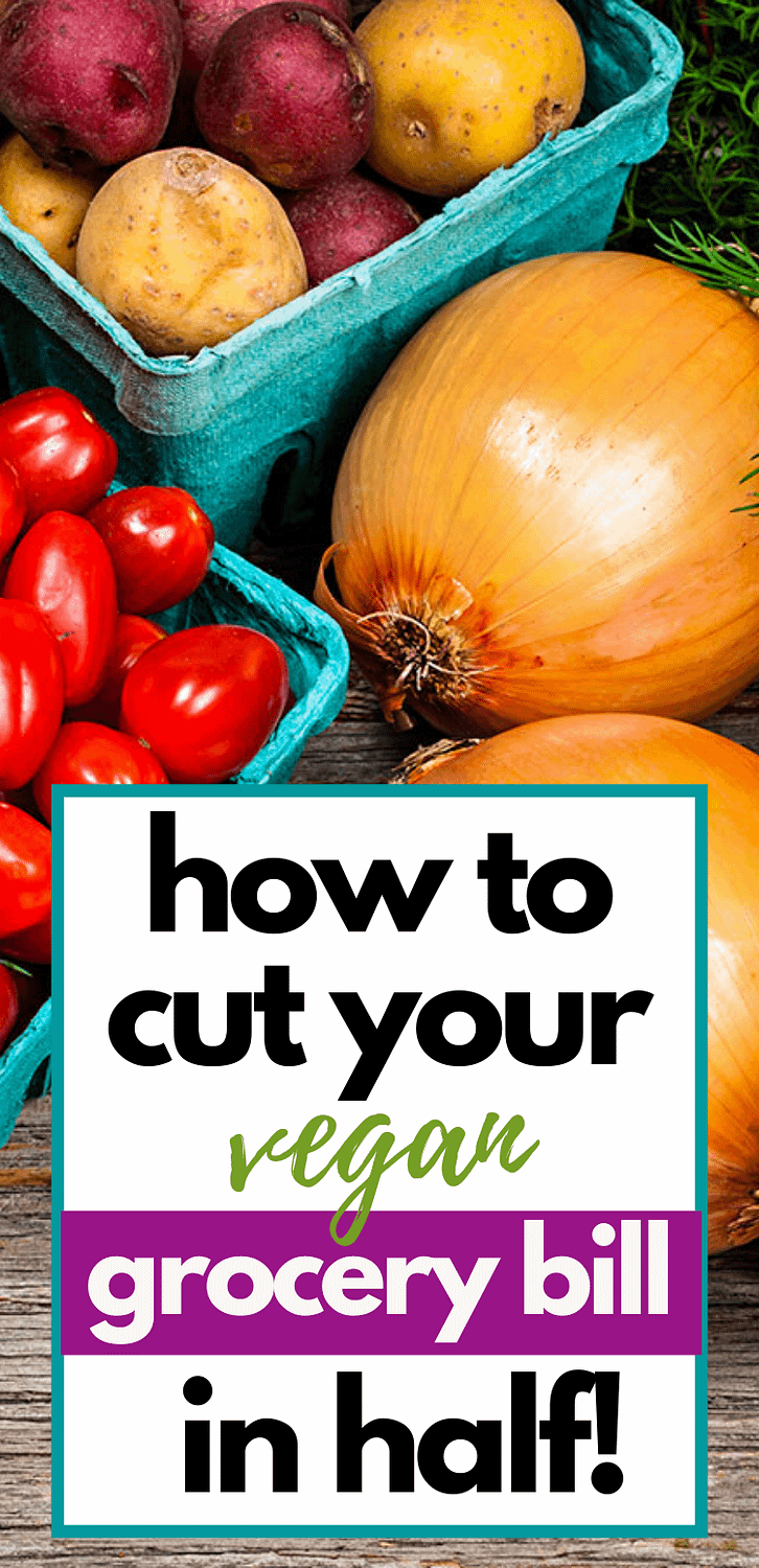 Go vegan on a budget shopping and how to cook DELICIOUS vegan budget meals! Never overspend on your plant-based diet foods again! With this ultimate guide you can save money and cut your grocery bill in half while enjoying your vegan lifestyle! #vegan #plantbaseddiet #plantbasedeating
