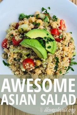 Alt Something different for your vegan lunch or vegan dinner, this quinoa recipe is REALLY tasty and FULL of plant based nutrition. It's SO easy to make too! #veganrecipes #vegandinner #plantbased #plantbasedrecipes #plantbasedprotein